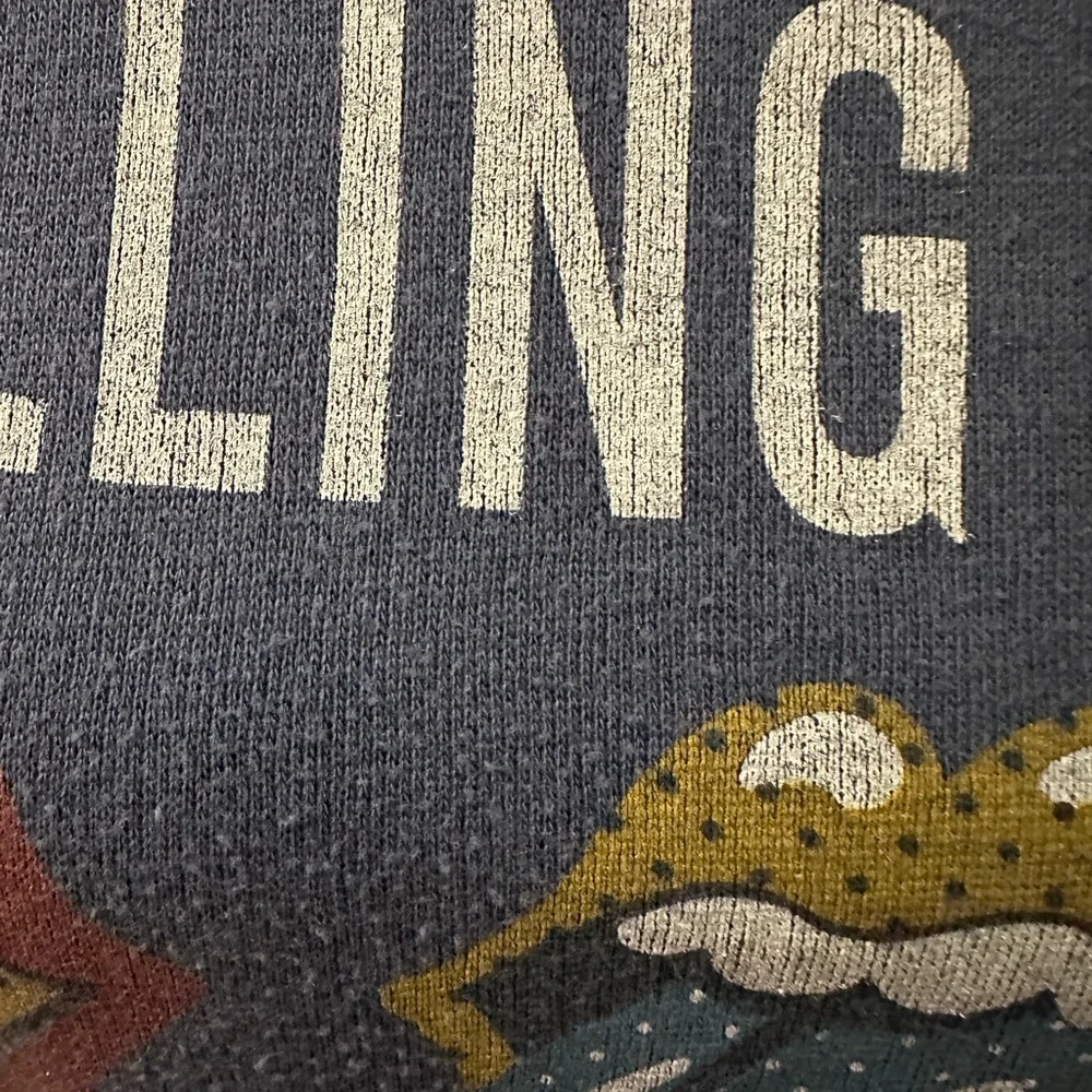 The Rolling Stones Women's Crewneck Sweater - Blue with Multicolor Graphics XL - Picture 2 of 10